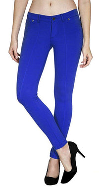 Solid Color Slimming Princess Pleat Skinny Jeans