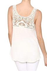 Sleeveless Lace Crochet Detailed Tank Top