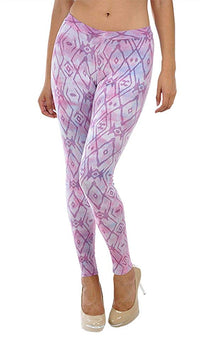 T-Party Purple Tribal Tie Dye Yoga Leggings