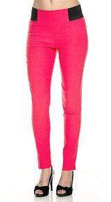 Women's Thick Coral Pink Skinny Pants