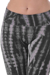 T-Party Black Bamboo Pattern Tie Dye Yoga Pants