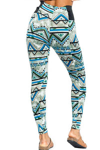 Aztec Print High Waist Thick Ponte Leggings