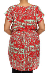 Plus Size Asymmetrical Hem Tunic Top