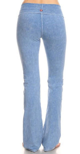 Light Denim Blue Yoga Pants Made in USA