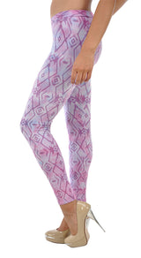 T-Party Purple Tribal Tie Dye Yoga Leggings