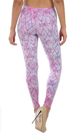 T-Party Purple Tribal Tie Dye Yoga Leggings