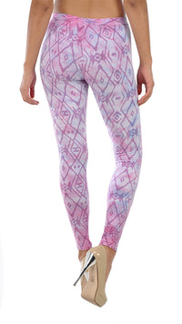 T-Party Purple Tribal Tie Dye Yoga Leggings