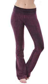 T-Party Basic Mineral Wash Foldover Yoga Pants