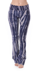 T-Party Navy Blue Bamboo Pattern Tie Dye Yoga Pants