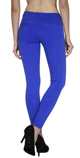 Solid Color Slimming Princess Pleat Skinny Jeans