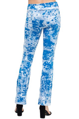 Blue Smoke Tie Dye Yoga Pants