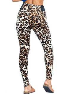 Leopard Print High Waist Thick Ponte Leggings