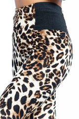 Leopard Print High Waist Thick Ponte Leggings