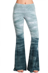 Blue Ombre Tiger Shark Bell Bottom Yoga Pants