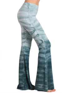 Blue Ombre Tiger Shark Bell Bottom Yoga Pants