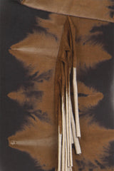 Black Brown and Tan Fringe Yoga Pants